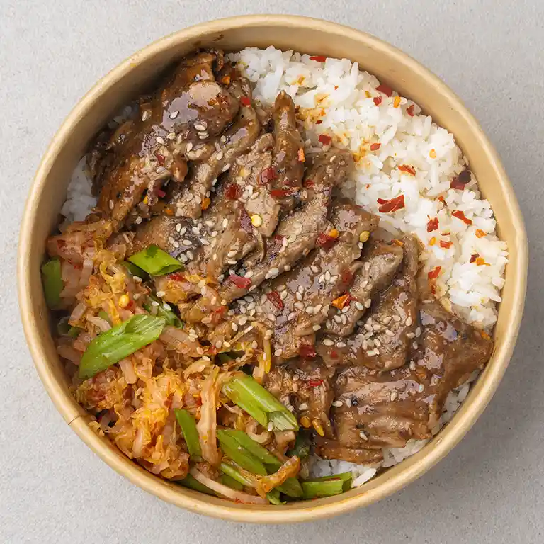 Beef Bulgogi with Kimchi & Rice